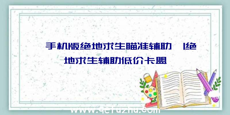 「手机版绝地求生瞄准辅助」|绝地求生辅助低价卡盟